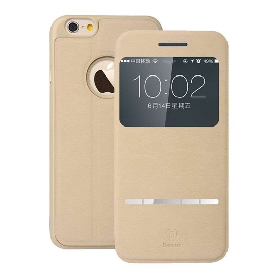 Чохол Baseus Terse Leather Case for iPhone 6/6S Khaki - ціна, характеристики, відгуки, розстрочка, фото 1