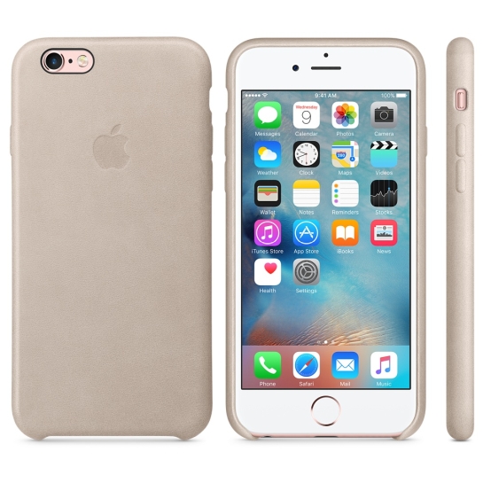 Чехол Apple Leather Case for iPhone 6/6S Rose Gray* - цена, характеристики, отзывы, рассрочка, фото 3