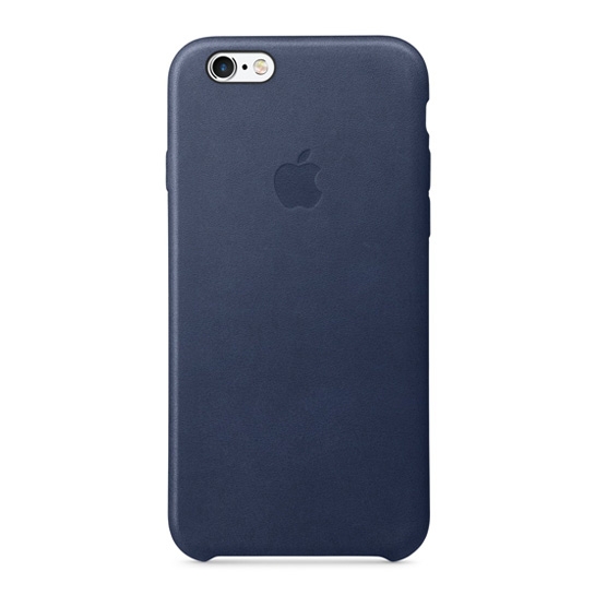 Чехол Apple Leather Case for iPhone 6/6S Midnight Blue - цена, характеристики, отзывы, рассрочка, фото 1