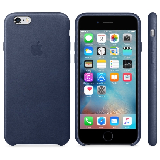 Чехол Apple Leather Case for iPhone 6/6S Midnight Blue - цена, характеристики, отзывы, рассрочка, фото 5