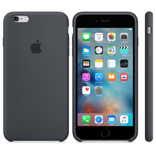 Чохол Apple Silicone Case for iPhone 6 Plus/6S Plus Charcoal Gray - ціна, характеристики, відгуки, розстрочка, фото 5