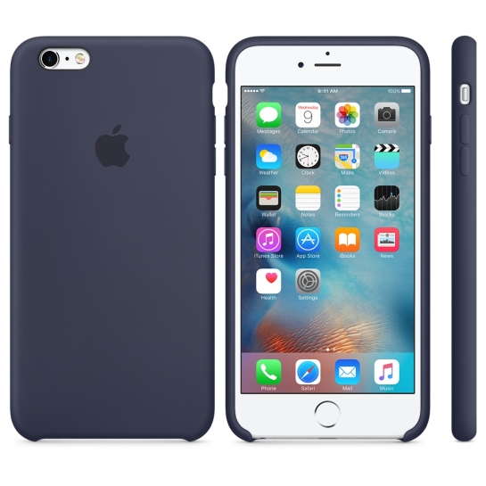 Чехол Apple Silicone Case for iPhone 6 Plus/6S Plus Midnight Blue* - цена, характеристики, отзывы, рассрочка, фото 4