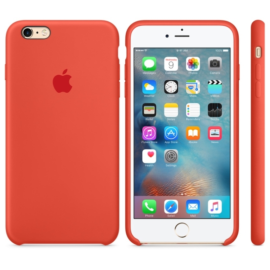 Чохол Apple Silicone Case for iPhone 6 Plus/6S Plus Orange - ціна, характеристики, відгуки, розстрочка, фото 2