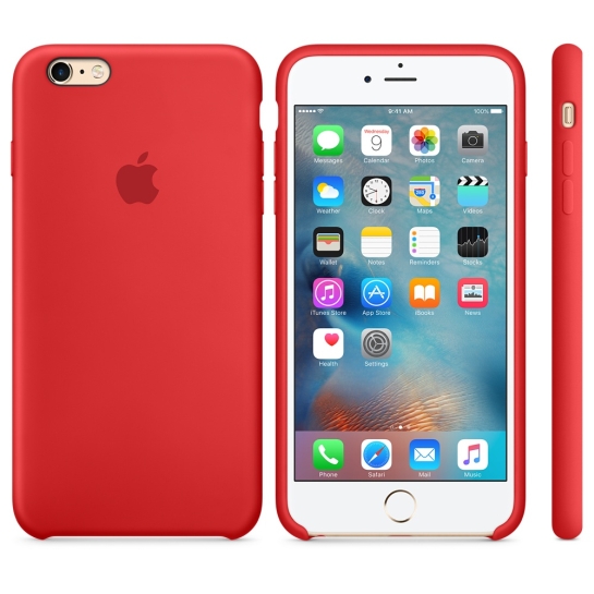 Чехол Apple Silicone Case for iPhone 6 Plus/6S Plus Red - цена, характеристики, отзывы, рассрочка, фото 2