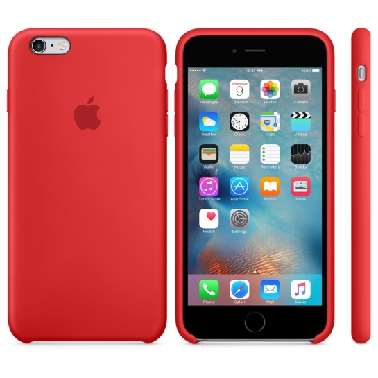 Чохол Apple Silicone Case for iPhone 6 Plus/6S Plus Red - ціна, характеристики, відгуки, розстрочка, фото 5