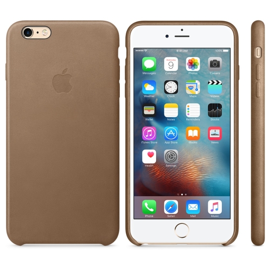 Чехол Apple Leather Case for iPhone 6 Plus/6S Plus Brown - цена, характеристики, отзывы, рассрочка, фото 2