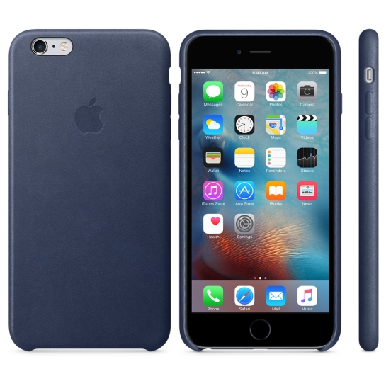 Чехол Apple Leather Case for iPhone 6 Plus/6S Plus Midnight Blue - цена, характеристики, отзывы, рассрочка, фото 5