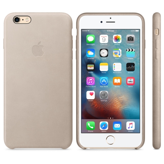 Чехол Apple Leather Case for iPhone 6 Plus/6S Plus Rose Gray - цена, характеристики, отзывы, рассрочка, фото 2