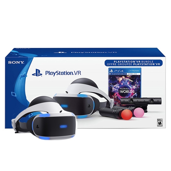 Окуляри віртуальної реальності Sony PlayStation VR + Camera + Move Twin Pack + VR Worlds - ціна, характеристики, відгуки, розстрочка, фото 1