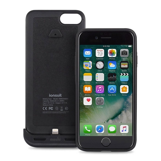 Чехол Moshi IonSuit Battery Case Steel Black 3020 mAh for iPhone 8/7 - цена, характеристики, отзывы, рассрочка, фото 4