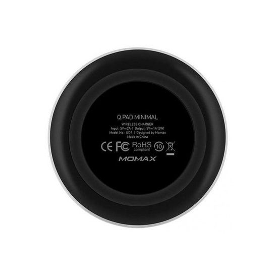 Бездротовий зарядний пристрій Momax Q.Pad Minimal Wireless Charger Black - ціна, характеристики, відгуки, розстрочка, фото 2