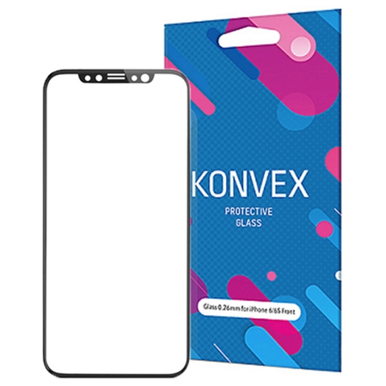 Скло Konvex Protective Glass Full Screen for iPhone 11 Pro Max/XS Max Front Black* - ціна, характеристики, відгуки, розстрочка, фото 1