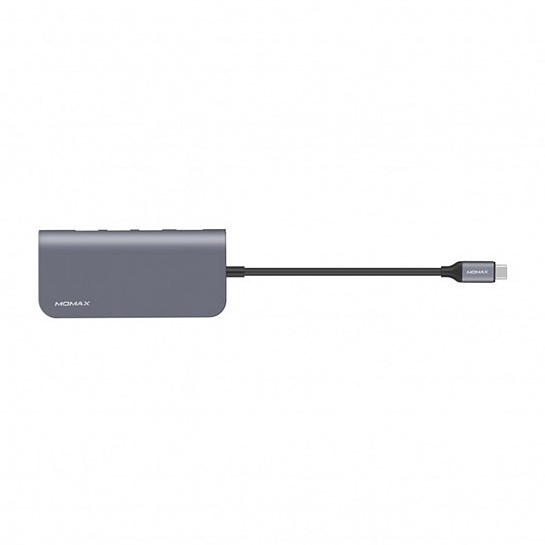 USB-хаб Momax OneLink 8 in 1 Type-C Hub Grey* - ціна, характеристики, відгуки, розстрочка, фото 5