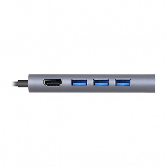USB-хаб Momax OneLink 8 in 1 Type-C Hub Grey* - ціна, характеристики, відгуки, розстрочка, фото 1