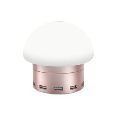 Настільний світильник Marakoko LED Lamp 6 Port USB Charging Hub Rose Gold*
