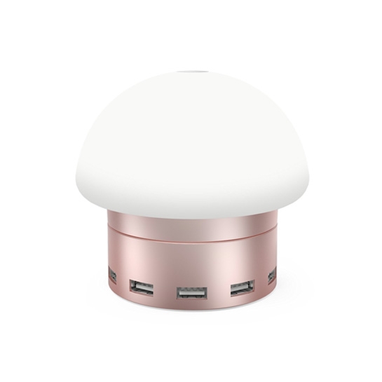 Настільний світильник Marakoko LED Lamp 6 Port USB Charging Hub Rose Gold* - ціна, характеристики, відгуки, розстрочка, фото 1