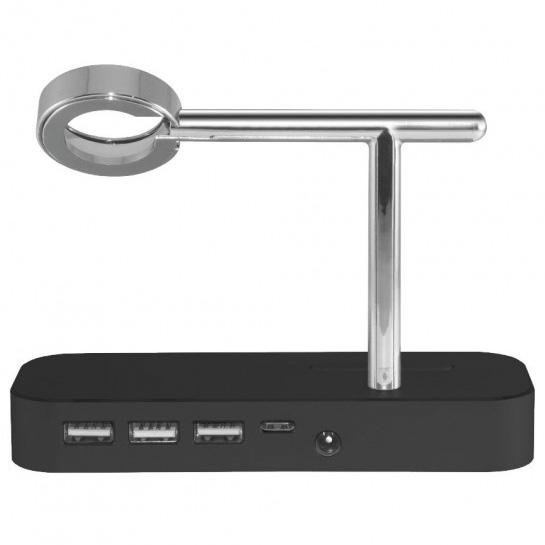 Док-станція COTEetCI Base Hub B18 MFI Stand 3 USB Hub, 1 Type-C Black - ціна, характеристики, відгуки, розстрочка, фото 1