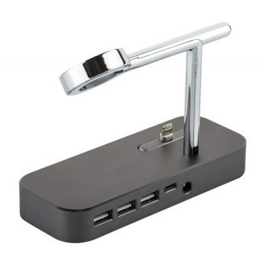 Док-станція COTEetCI Base Hub B18 MFI Stand 3 USB Hub, 1 Type-C Black - ціна, характеристики, відгуки, розстрочка, фото 2