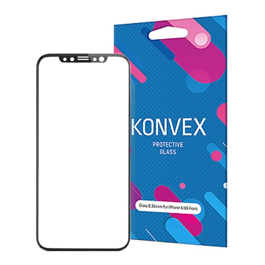 Стекло Konvex Protective Glass Full 3D for iPhone XS Front - цена, характеристики, отзывы, рассрочка, фото 1
