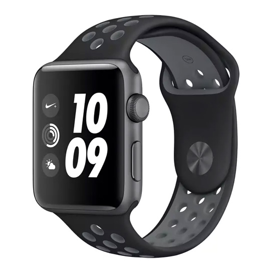 Ремінець COTEetCI W12 Apple Watch Nike band 42mm/44mm Black/Gray - ціна, характеристики, відгуки, розстрочка, фото 1