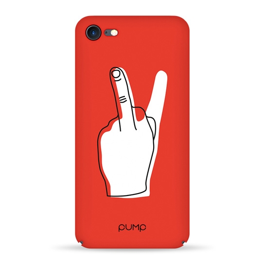 Чехол Pump Tender Touch Case for iPhone SE2/8/7 V for Middle Finger # - цена, характеристики, отзывы, рассрочка, фото 1