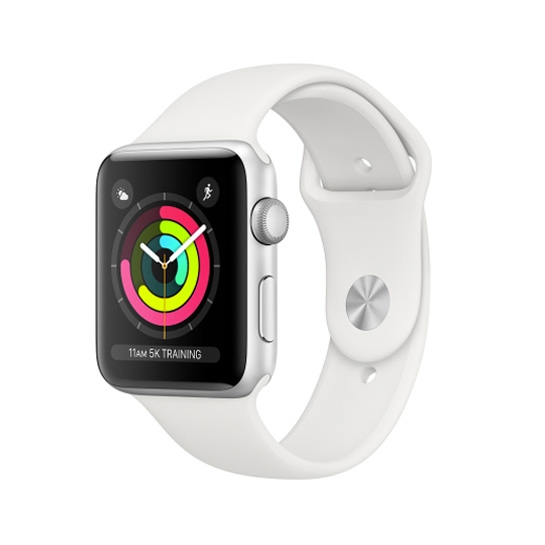 Смарт Часы Apple Watch Series 3 38mm Silver Aluminum Case with White Sport Band - цена, характеристики, отзывы, рассрочка, фото 1