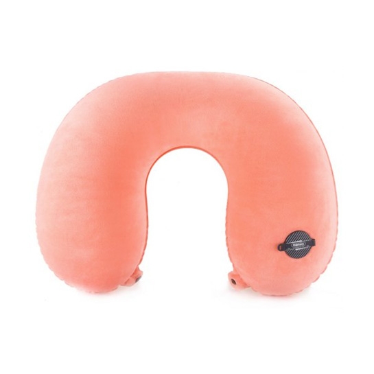 Портативна надувна подушка Remax Portable Neck Protection Pillow Pink - ціна, характеристики, відгуки, розстрочка, фото 1