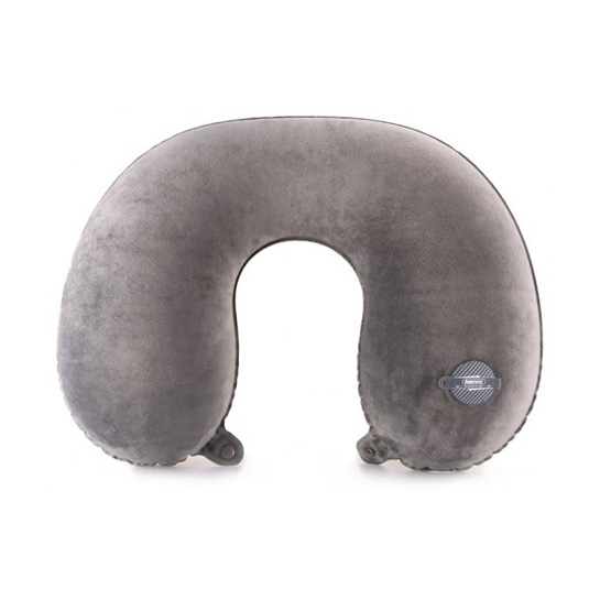 Портативная надувная подушка Remax Portable Neck Protection Pillow Gray - цена, характеристики, отзывы, рассрочка, фото 1