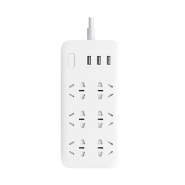 Удлинитель Xiaomi MiJia Power Strip (6 розеток + 3 USB-port) White - цена, характеристики, отзывы, рассрочка, фото 1