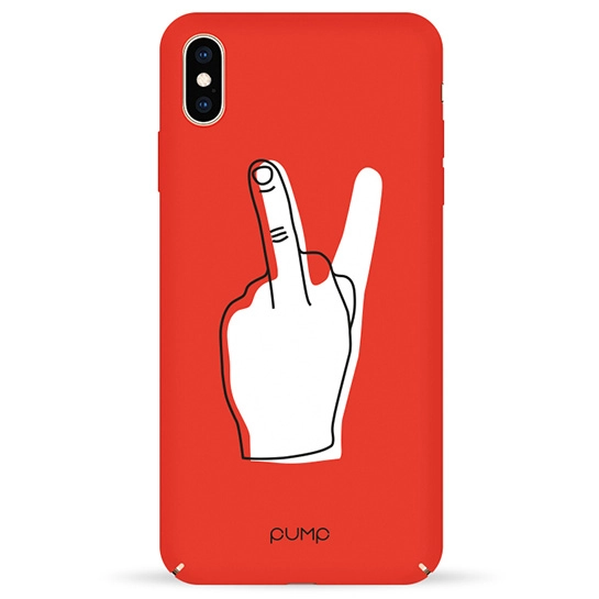 Чехол Pump Tender Touch Case for iPhone XS Max V for Middle Finger #