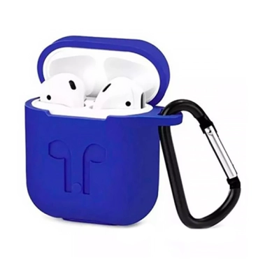 Чехол Silicone Case for Apple AirPods with Carbine Dark Blue - цена, характеристики, отзывы, рассрочка, фото 1