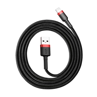 Кабель Baseus Kevlar-Series Lightning to USB Cable Red/Black - цена, характеристики, отзывы, рассрочка, фото 1