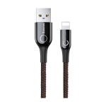 Кабель Baseus C-Shaped Light Intelligent Power-off Lightning to USB Cable Black