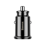 Автомобильное зарядное устройство Baseus Grain Car Charger Dual USB 5V 3.1A Black
