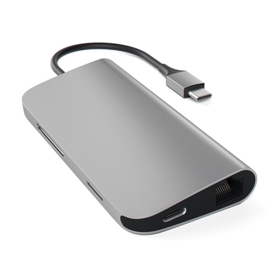 USB-хаб Satechi Type-C Multi-Port Adapter 4K with Ethernet Space Gray - цена, характеристики, отзывы, рассрочка, фото 2