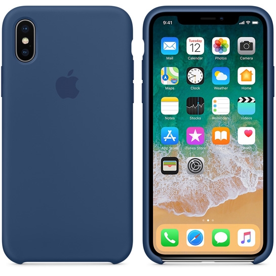 Чехол Apple Silicone Case for iPhone X Blue Cobalt - цена, характеристики, отзывы, рассрочка, фото 2