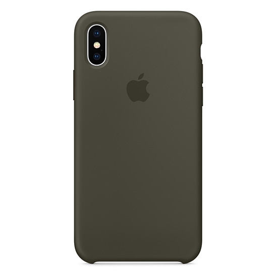Чохол Apple Silicone Case for iPhone X Dark Olive - ціна, характеристики, відгуки, розстрочка, фото 1