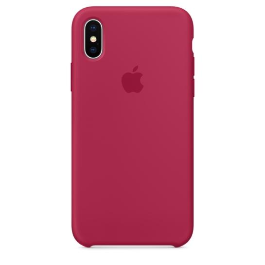Чехол Apple Silicone Case for iPhone X Rose Red - цена, характеристики, отзывы, рассрочка, фото 1