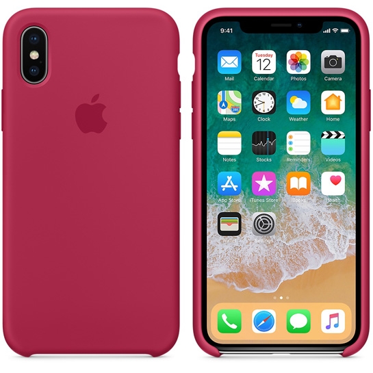Чехол Apple Silicone Case for iPhone X Rose Red - цена, характеристики, отзывы, рассрочка, фото 2