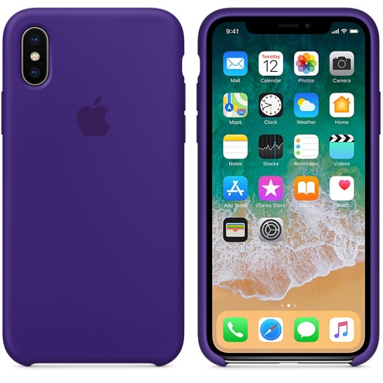 Чохол Apple Silicone Case for iPhone X Ultra Violet - ціна, характеристики, відгуки, розстрочка, фото 2