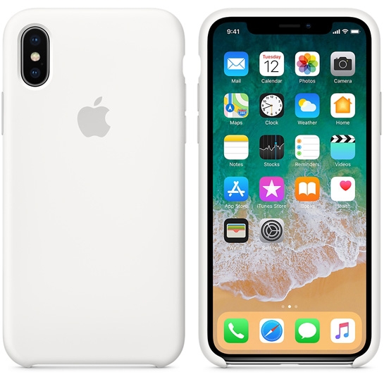 Чехол Apple Silicone Case for iPhone X White - цена, характеристики, отзывы, рассрочка, фото 2