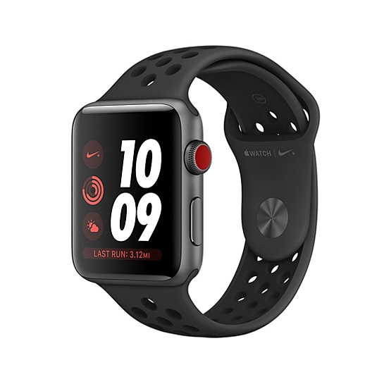 Смарт Годинник Apple Watch Series 3 Nike+ LTE 38mm Space Gray Aluminum Case with Anthracite/Black - ціна, характеристики, відгуки, розстрочка, фото 1