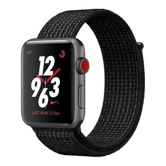 Смарт Часы Apple Watch Series 3 Nike+ LTE 42mm Space Gray Aluminum Case with Black/Pure Platinum - цена, характеристики, отзывы, рассрочка, фото 1
