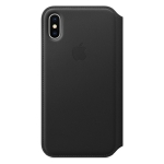 Чехол Apple Leather Case Folio for iPhone X Black