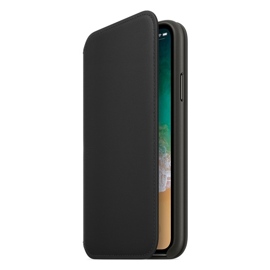 Чехол Apple Leather Case Folio for iPhone X Black - цена, характеристики, отзывы, рассрочка, фото 3