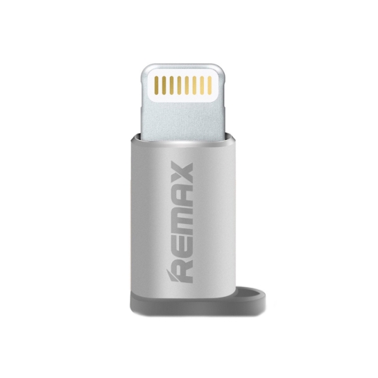 Адаптер Remax OTG Micro USB to Lightning Adapter Silver - ціна, характеристики, відгуки, розстрочка, фото 1