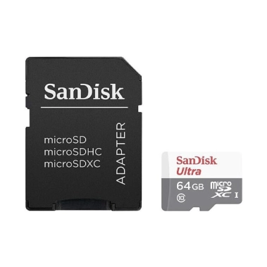 Карта памяти SanDisk microSDXC 64 Gb Class 10 + adapter (SDSQUNR-064G-GN3MA) - цена, характеристики, отзывы, рассрочка, фото 1
