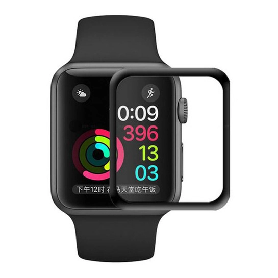 Стекло Tempered Glass Full 3D for Apple Watch 42mm Black*