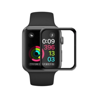 Скло Tempered Glass Full 3D for Apple Watch 38mm Black* - цена, характеристики, отзывы, рассрочка, фото 1