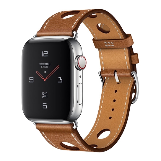 Смарт-часы Apple Watch Hermes Series 4 + LTE 44mm Stainless Steel Case with Leather Single Tour Band - цена, характеристики, отзывы, рассрочка, фото 1